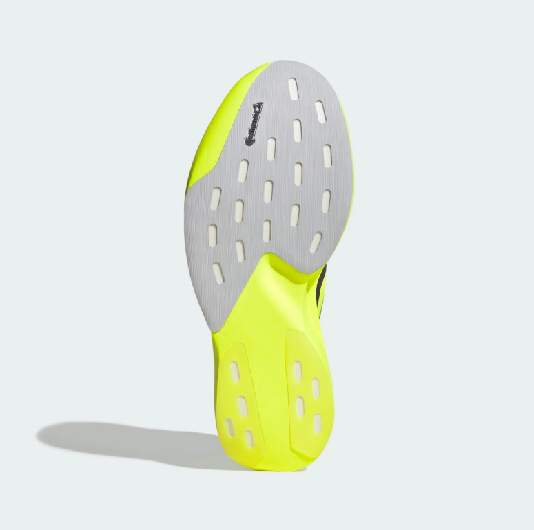 adidas Adizero Neon Yellow Running Shoes with Dark Three-Stripes