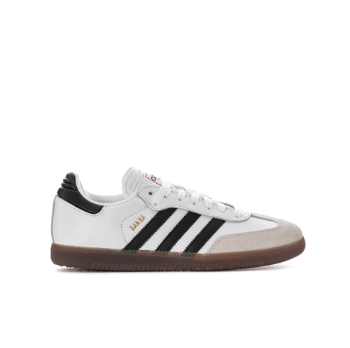 adidas Samba Sneakers – White and Black with Gum Sole