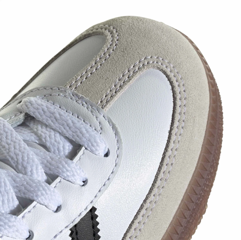 adidas Samba Sneakers – White and Black with Gum Sole