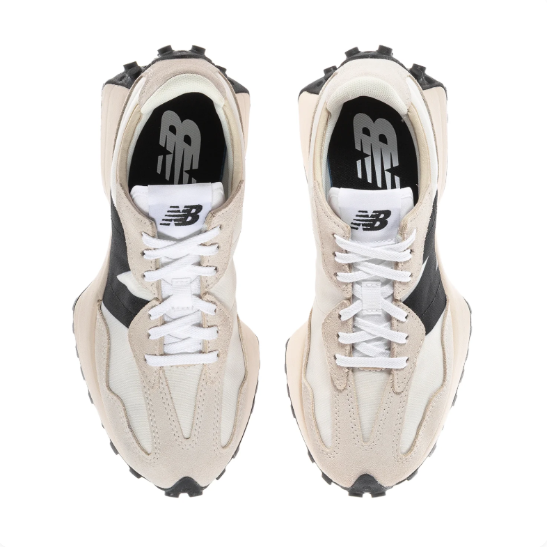 New Balance Sneakers – White and Light Gray with Black N Logo