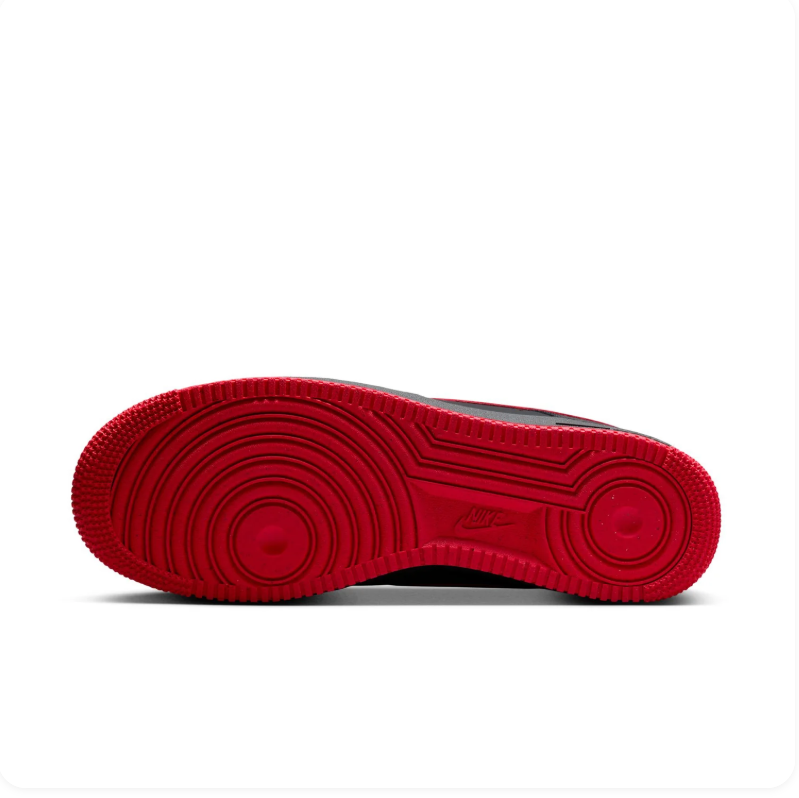 Nike Air Force 1 Black and Red Low-Top Sneakers