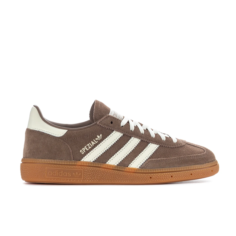 adidas Spezial Brown and Cream Low-Top Sneakers with Gum Sole
