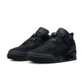 Jordan All-Black Sneakers with Textured Overlays and Visible Heel Window
