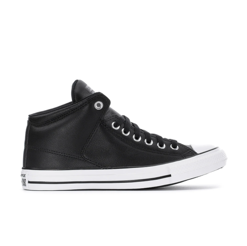 Converse Black High-Top Lace-Up Sneakers with White Toe Caps