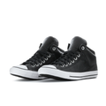 Converse Black High-Top Lace-Up Sneakers with White Toe Caps