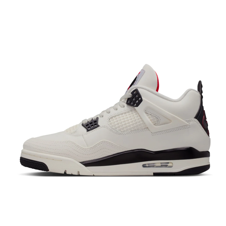 Jordan Off-White and Black Sneakers with Red Jumpman Accents