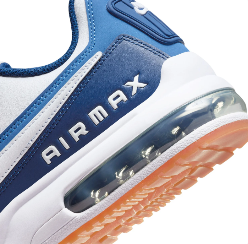 Nike Air Max White and Blue Low-Top Sneakers with Gum Sole