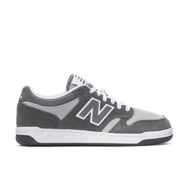 New Balance 480 Low-Top Sneakers – Gray and White