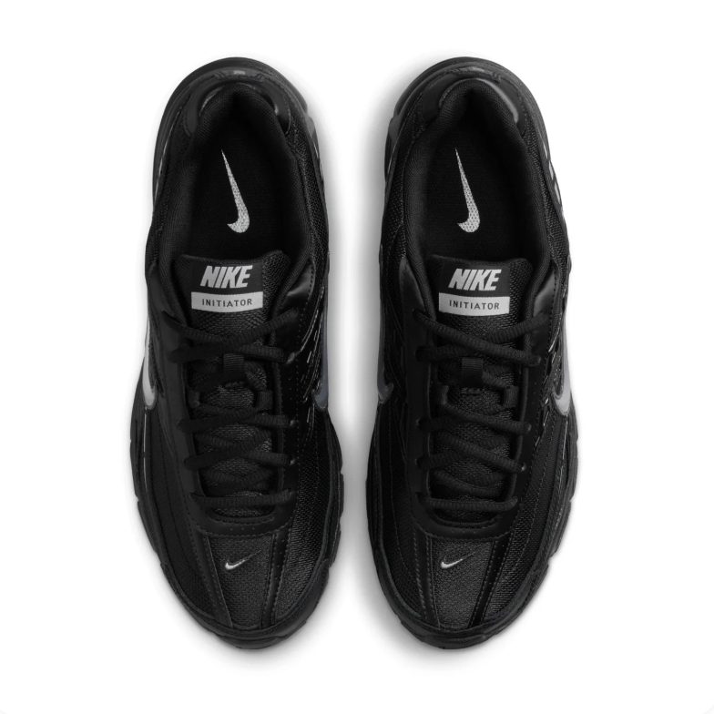 Nike Initiator Black and Metallic Silver Low-Top Sneakers
