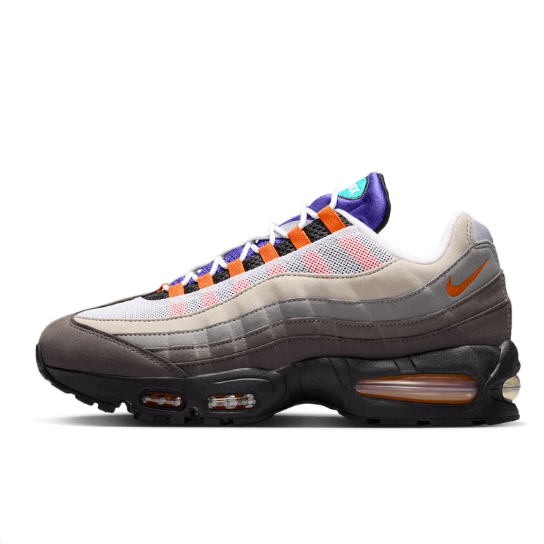 Nike Air Max 95 Sneakers – Gray and Black with Multicolor Accents