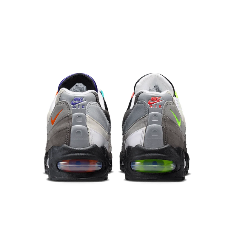 Nike Air Max 95 Sneakers – Gray and Black with Multicolor Accents