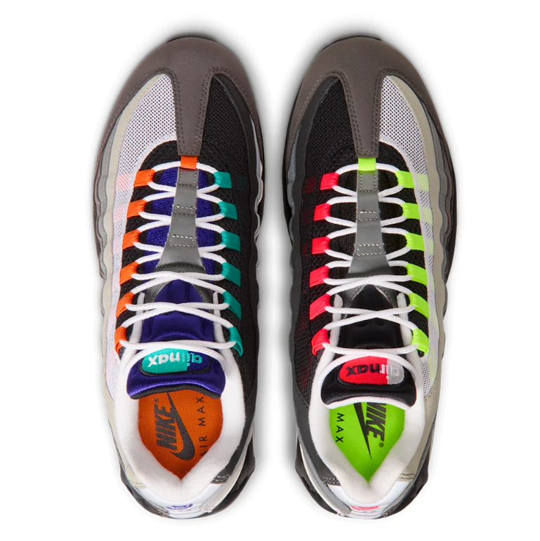 Nike Air Max 95 Sneakers – Gray and Black with Multicolor Accents