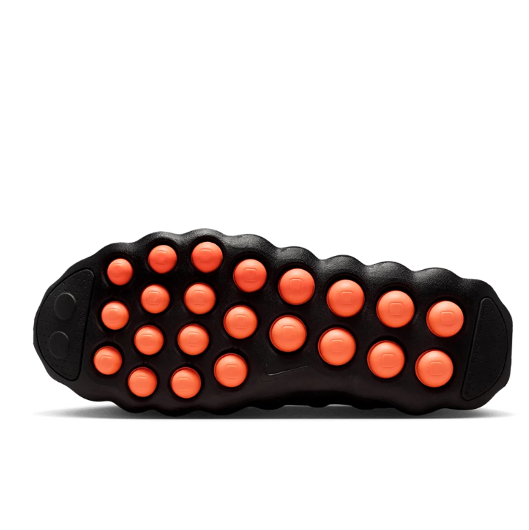 Nike Black Perforated Sneakers with Orange Outsole Pods