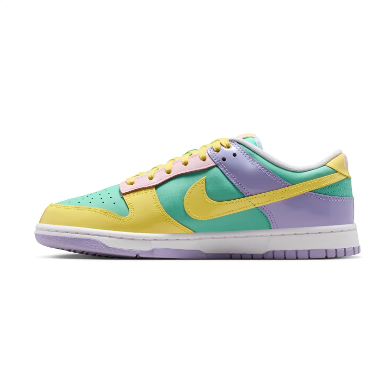 Nike Dunk Low Sneakers – Mint Green, Yellow, Lavender and Pink