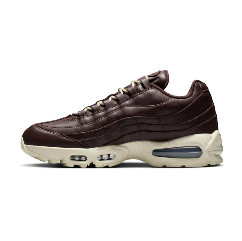 Nike Dark Brown Low-Top Sneakers with Cream Sole and Layered Panels
