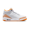 Jordan White Mid-Top Sneakers with Orange Elephant-Print Details