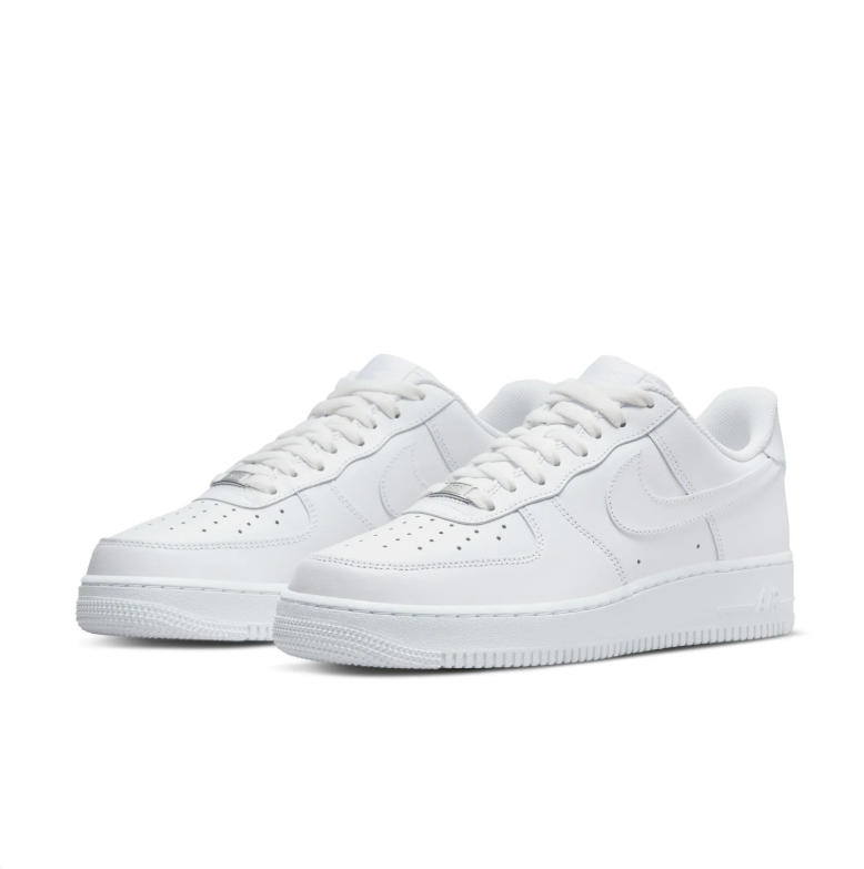 Nike All-White Low-Top Lace-Up Sneakers